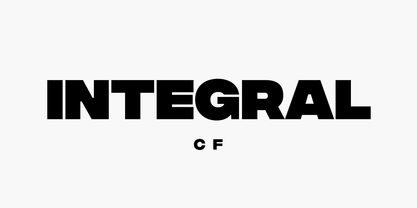Integral CF Oblique Font preview